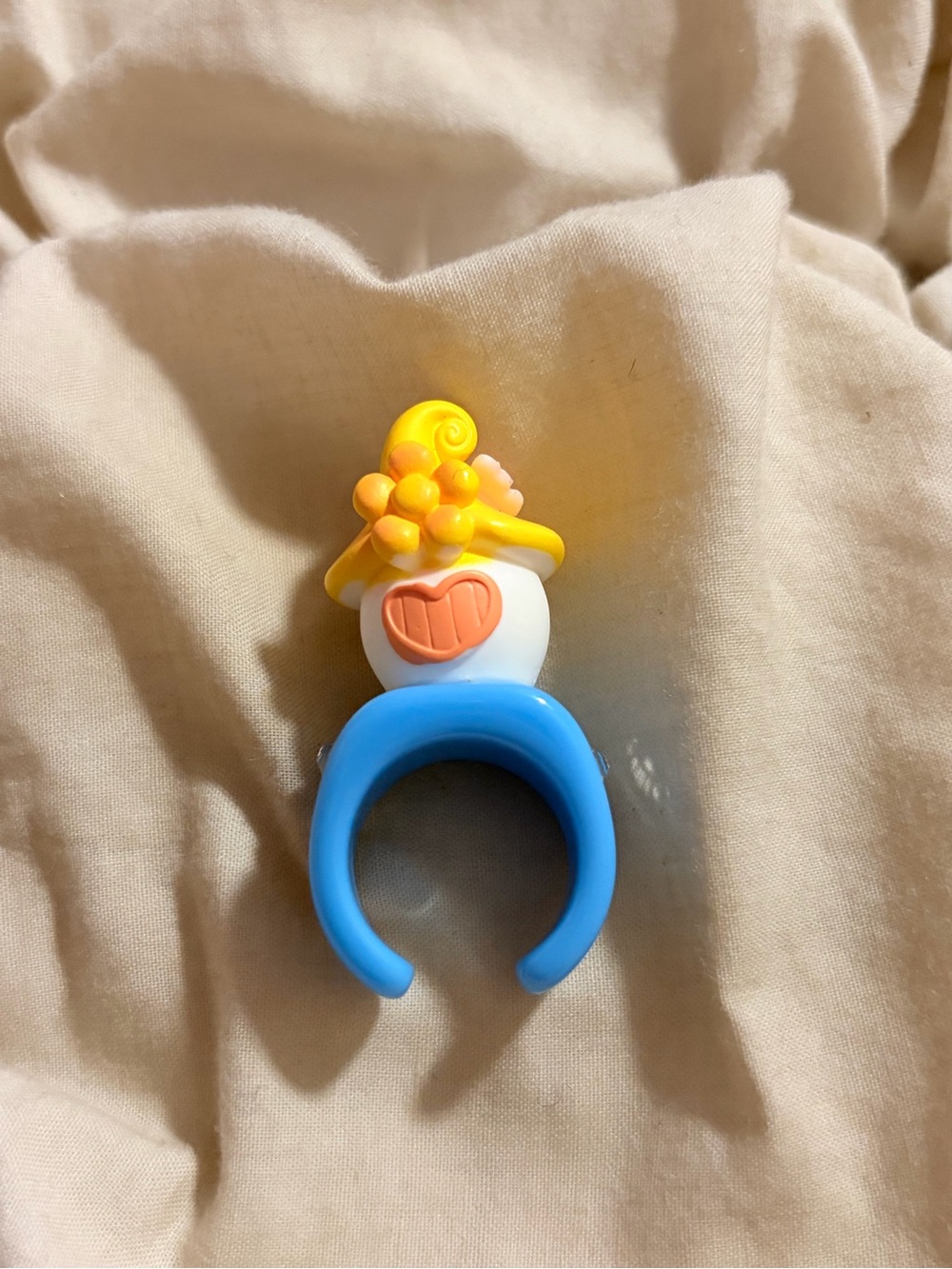 Free People Blue Kitschy Fairy House Open Band Statement Ring